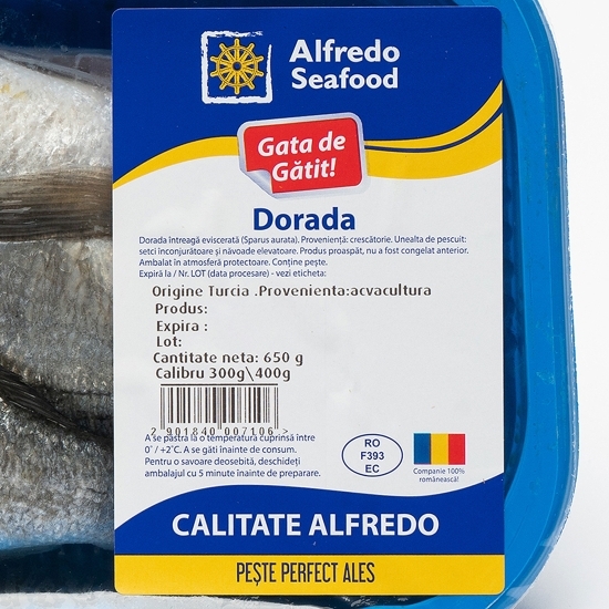 Doradă eviscerată 650g