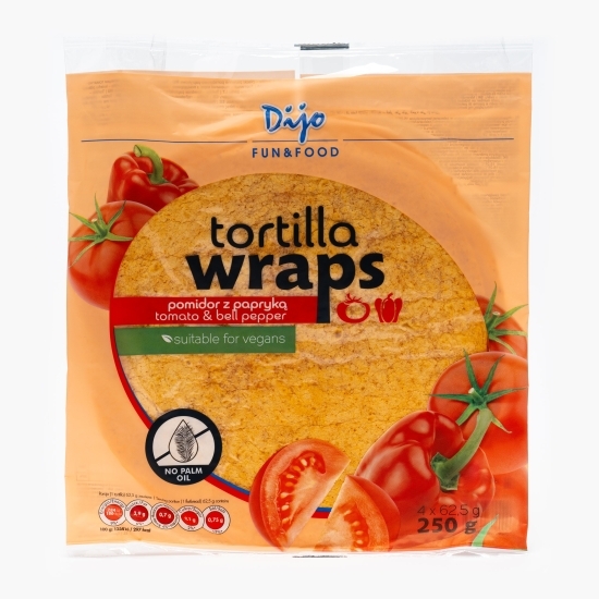 Lipii Tortilla Wraps roșii și paprika 4x62.5g, 250g