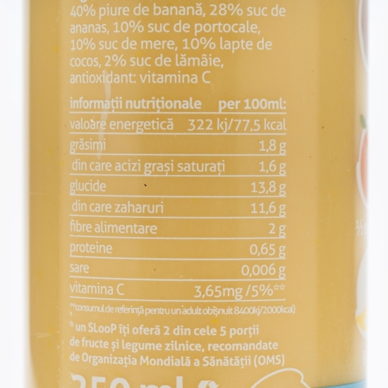 Smuti cocos și ananas 0.25l