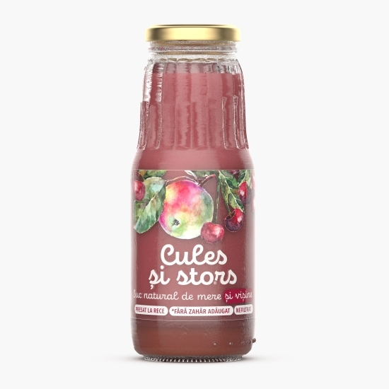 Suc natural de mere şi vișine 0.3l