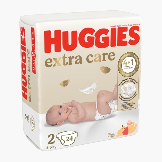 Scutece Extra Care mărimea 2, 3-6kg, 24 buc 
