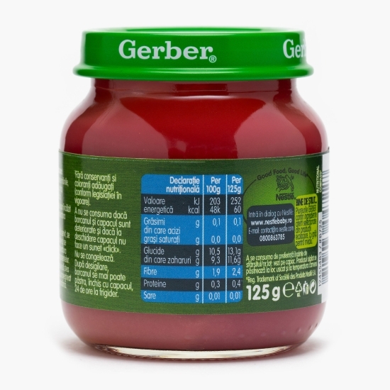 Piure ecologic de măr și sfeclă roșie, 125g, +6 luni
