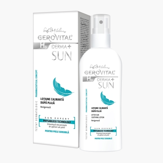 Loțiune calmantă după plajă H3 Derma+ Sun, 150ml