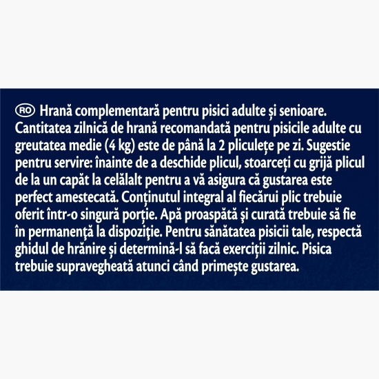 Recompense lichide pentru pisici, cu rață Deli Moments 4x10g