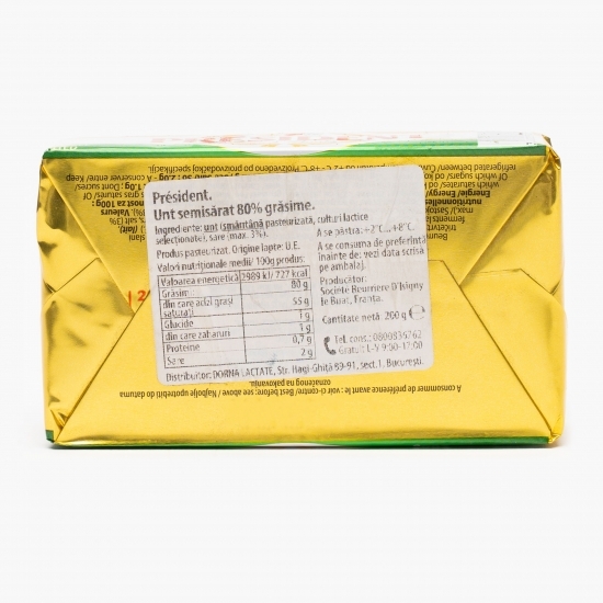 Unt semisărat 80% grăsime, 200g
