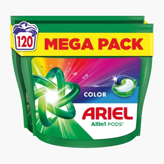 Detergent de rufe capsule All-in-One Pods Color, 120 spălări, 120 buc