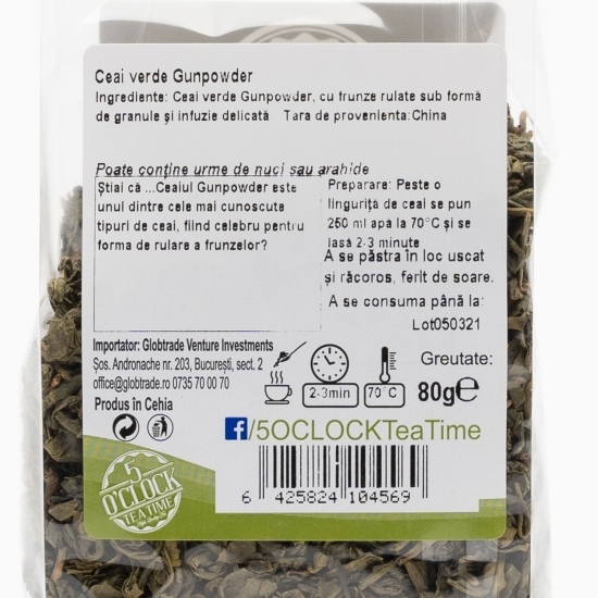 Ceai verde gunpowder 80g