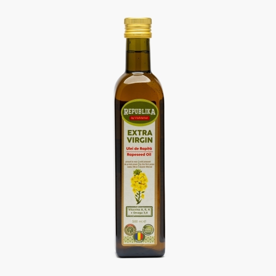 Ulei de rapiță presat la rece, extravirgin, 0.5l