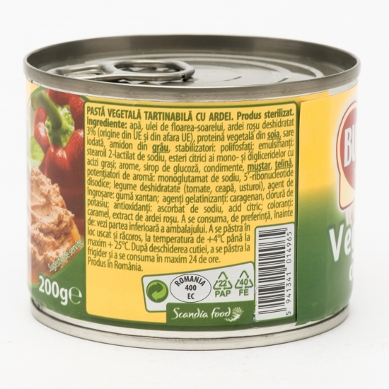 Pastă vegetală tartinabilă cu ardei 200g