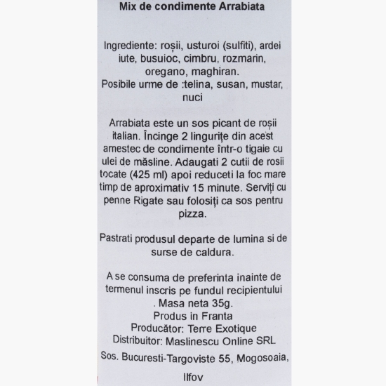 Măslinescu - Mix condimente Arrabiata 35g