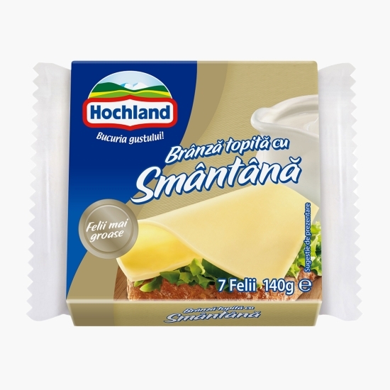 Brânză topită felii cu smântână 140g