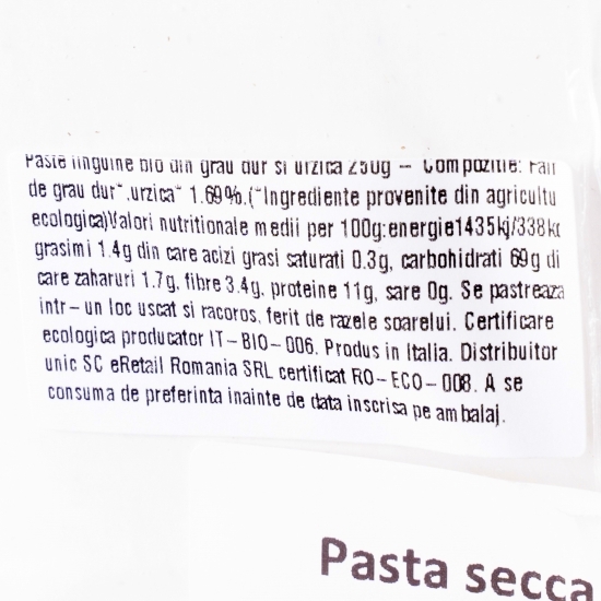 Paste tagliatelle eco din grâu dur și urzică 250g