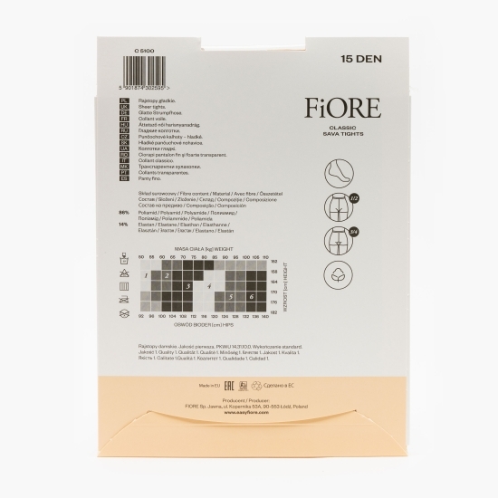 Ciorap Sava 15den Light Natural no. 4