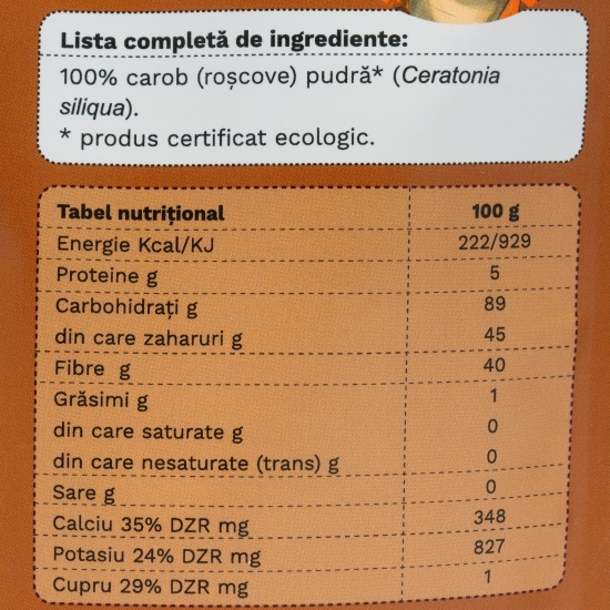 Roșcove pudră, pulbere ecologică pură 200g