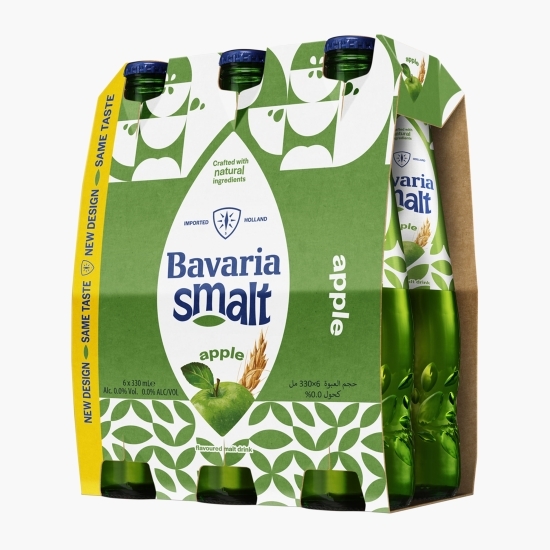 Bere blondă fără alcool cu aromă de măr, 6x0.33l