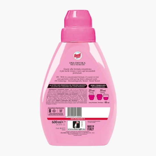 Balsam haine ultra concentrat Dual Power Flamingo, 24 spălări, 0.6l