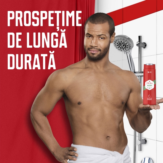 Gel de duș și șampon 3 în 1 Restart pentru păr, corp și față 400ml