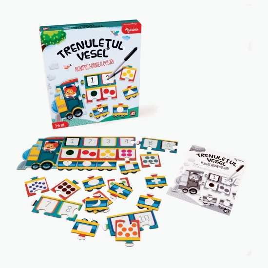 Trenulețul vesel: Numere, Forme & Culori Agerino 3-6 ani