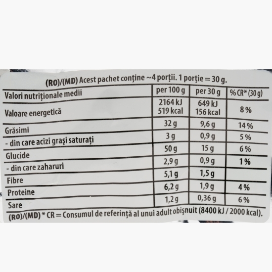 Chipsuri din cartofi cu gust de sos de brânză 125g