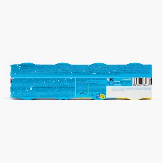 Ton în ulei de floarea-soarelui 4x80g