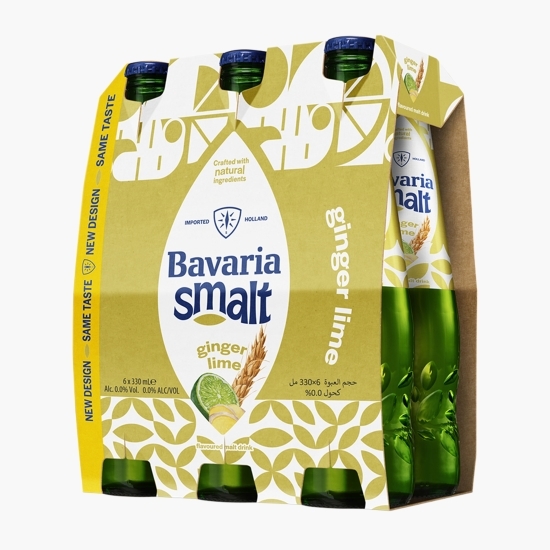 Bere blondă cu lime și ghimbir, fără alcool, sticlă, 6x0.33l