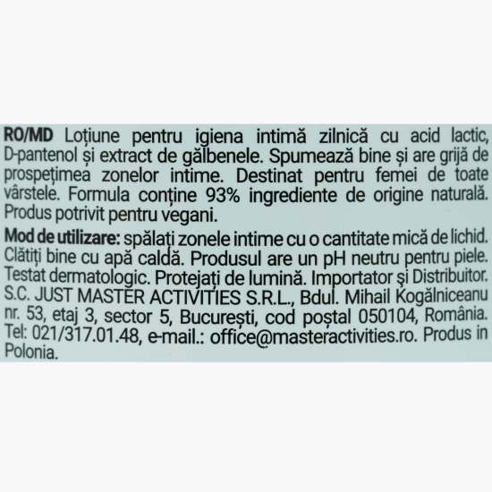 Gel pentru igiena intimă, Delicate, gălbenele 400ml 