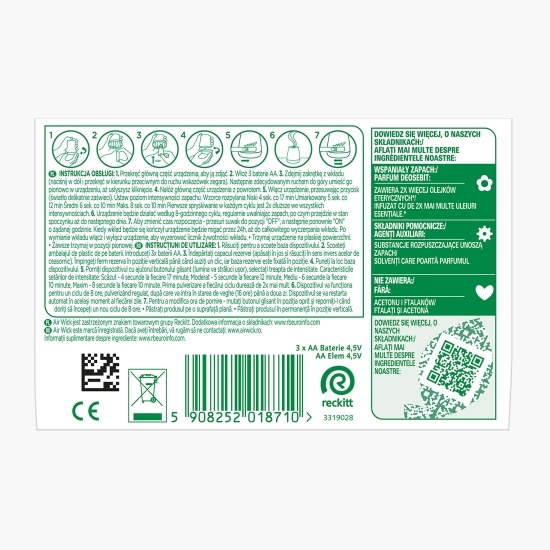 Difuzor de parfum cu uleiuri esențiale Aroma Mist Bujor Alb și Flori de Iasomie, 20ml