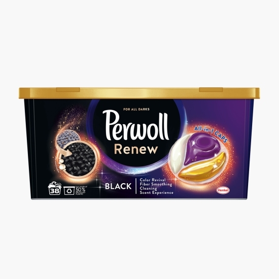 Detergent de rufe capsule pentru haine negre Renew all in one, 38 spălări