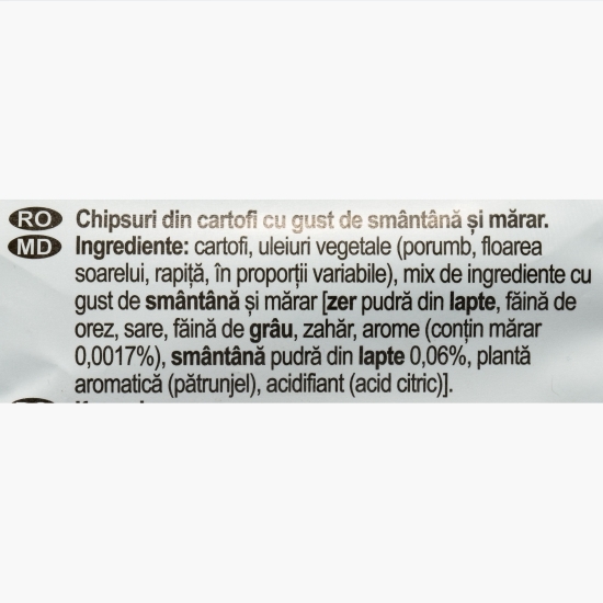 Chipsuri din cartofi cu smântână și mărar 125g