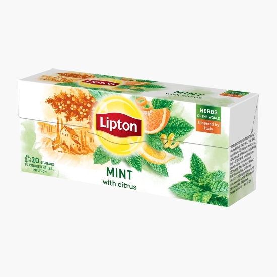 Ceai cu aromă de mentă și citrice, 20 plicuri 