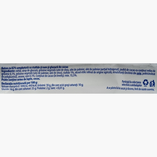 Baton de ciocolată cu stafide și rom 30g