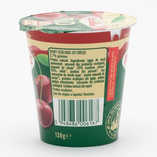 Iaurt cireșe eco 2.7% grăsime 130g