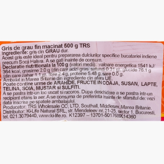 Griș de grâu fin măcinat Semolina 500g