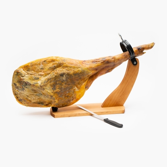 Jambon Serrano + suport + cuțit Bodega 7kg