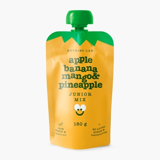 Piure cu măr, banană, mango, ananas Junior Mix 180g