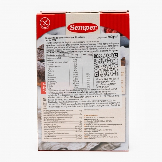 Mix făină albă cu lapte, fără gluten 500g