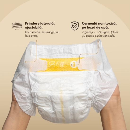 Scutece din bambus mărimea 4, 10-15kg, 84 buc