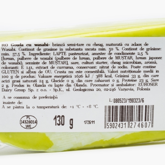 Brânză Gouda cu wasabi 130g