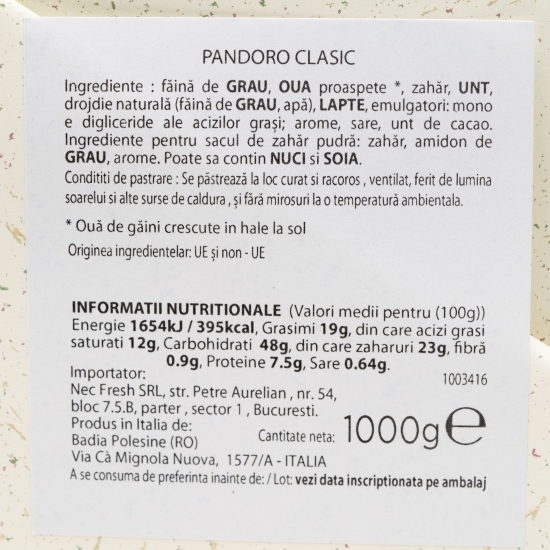 Pandoro clasic 1000g