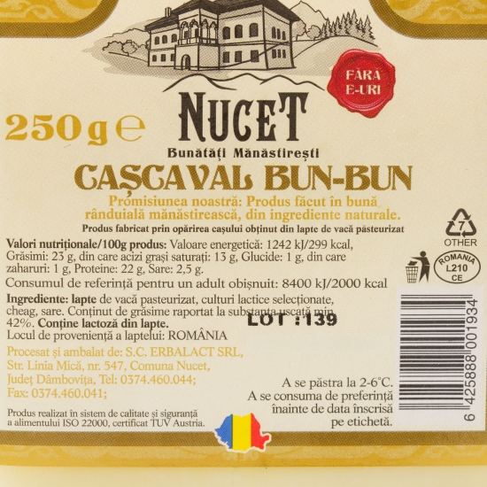 Cașcaval Bun-Bun 250g