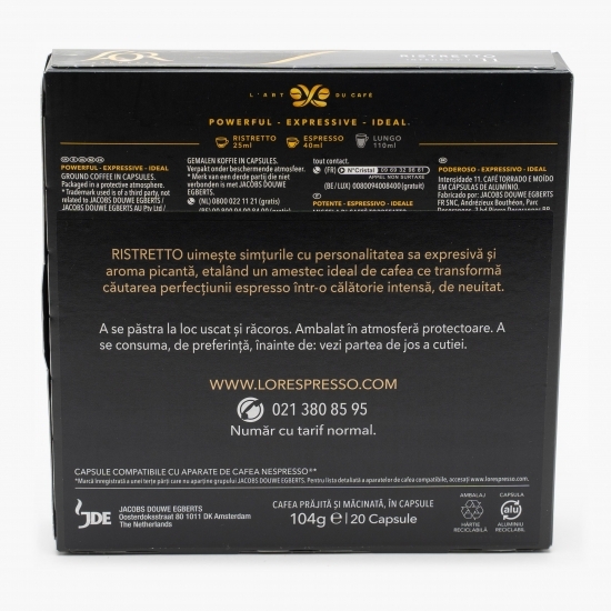 Espresso Ristretto 20 băuturi, 104g, , capsule cafea