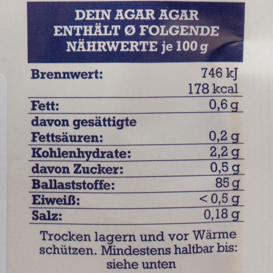Agar agar eco, fără gluten 30g