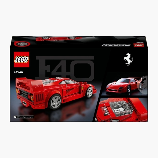 Supermașina Ferrari F40, 76934 Speed Champions, 318 piese, +9 ani