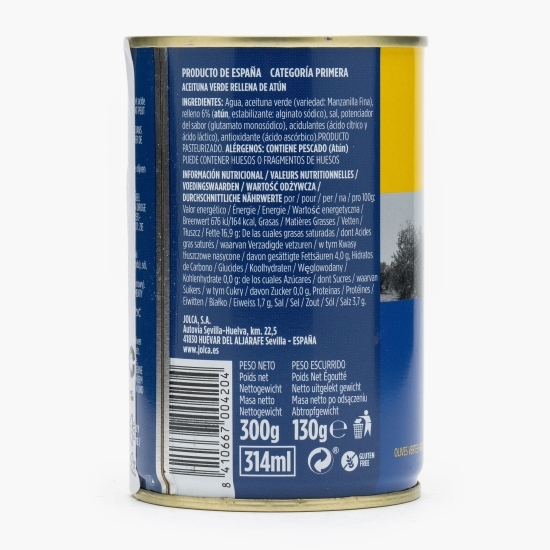 Măsline verzi Manzanilla umplute cu ton 300g