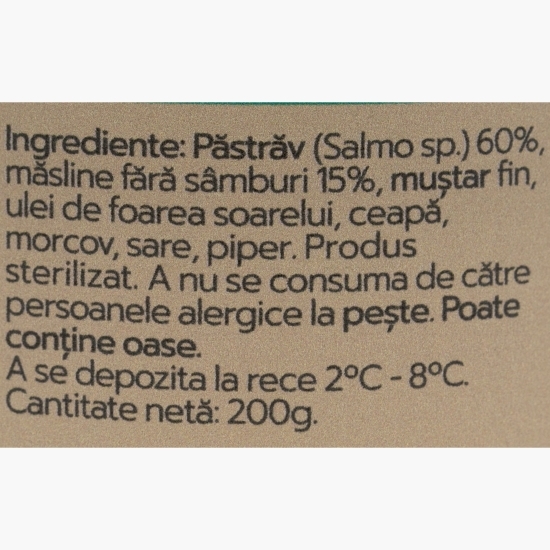 Pastă de păstrăv cu măsline, 200g