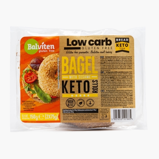 Bagel keto, fără gluten, cu susan  2X75g