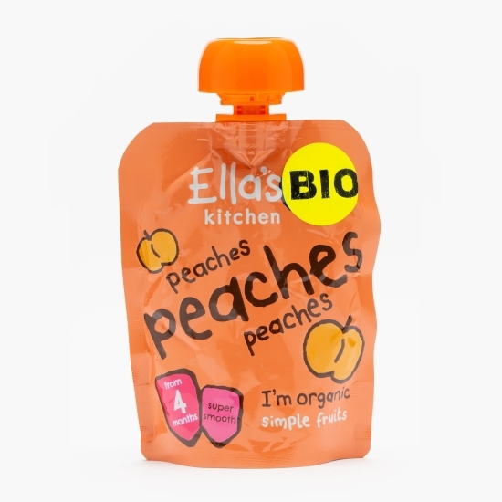 Piure ecologic de piersică, +4 luni, 70g