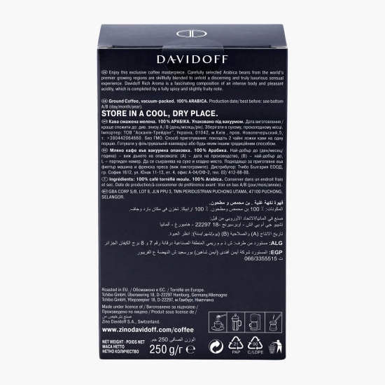 Cafea prăjită și măcinată Rich Aroma 250g 