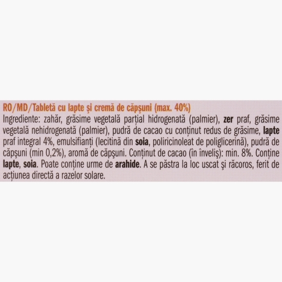 Ciocolată cu aromă de căpșuni Easter 90g