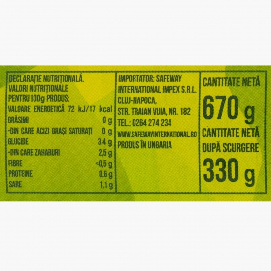 Castraveți 6-9cm în oțet 670g